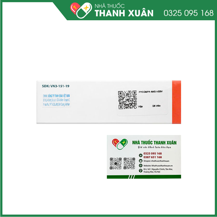 Fycompa 4mg điều trị bổ trợ cơn động kinh
